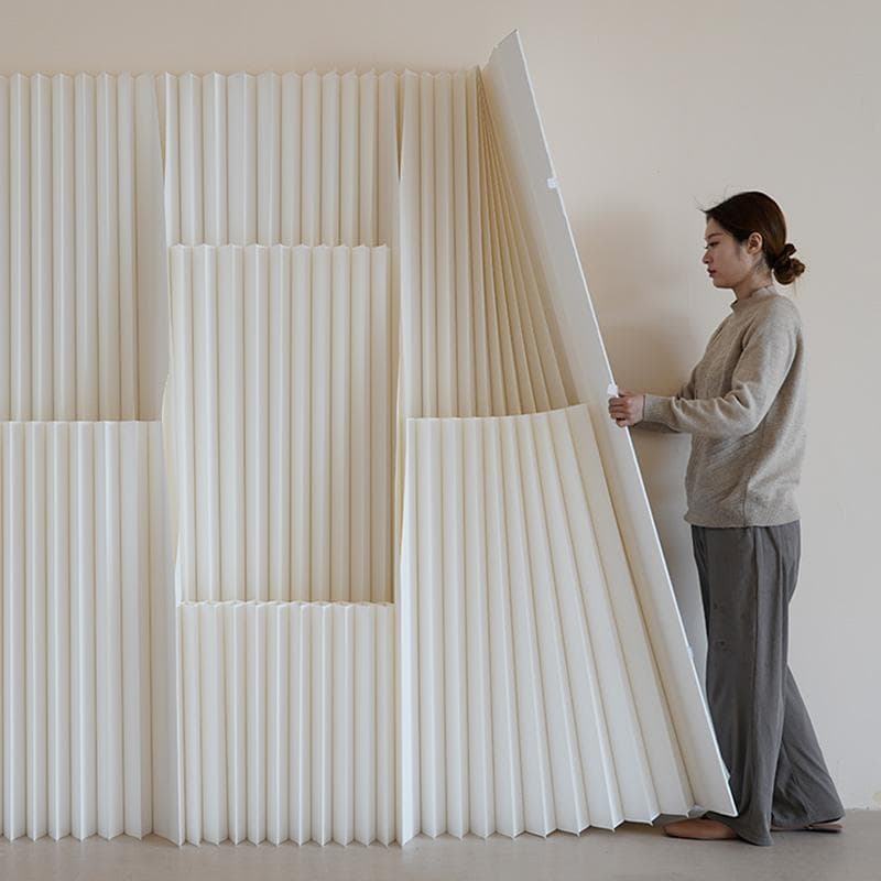 パーテーション間仕切り高さ2ｍ長さ3ｍ-4ｍ組立不要ついたて目隠し区切り屏風