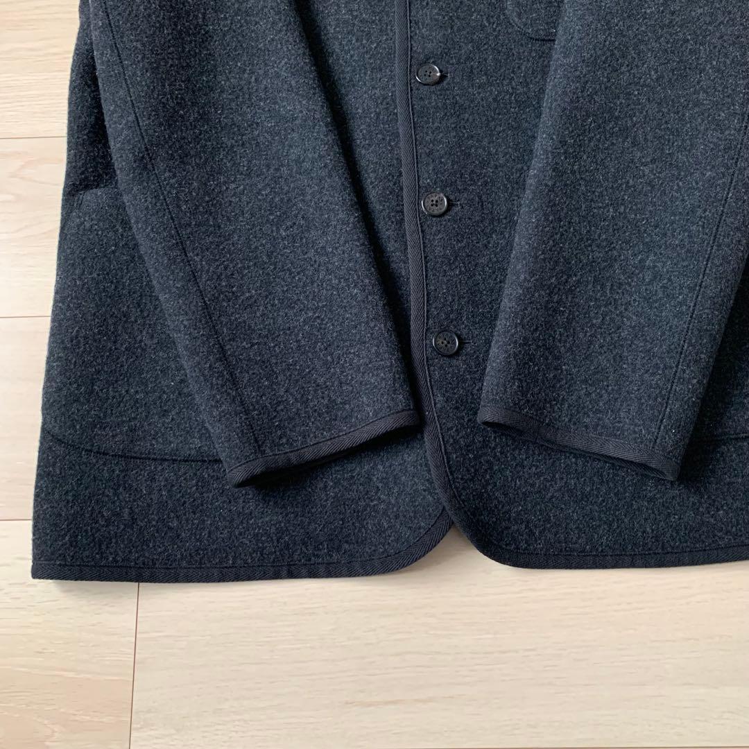 極美品　PAPAS+ アンゴラ　カシミヤ　ウールジャケット　ハーフコート　Ｌ