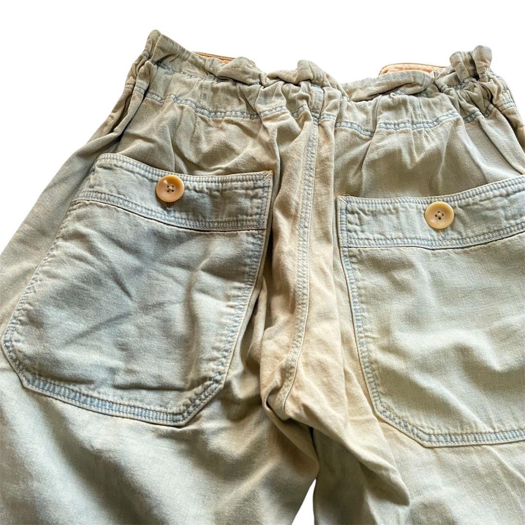 KAPITAL 12ozデニムジャイアントヘミングショートパンツ 淡色リメイク