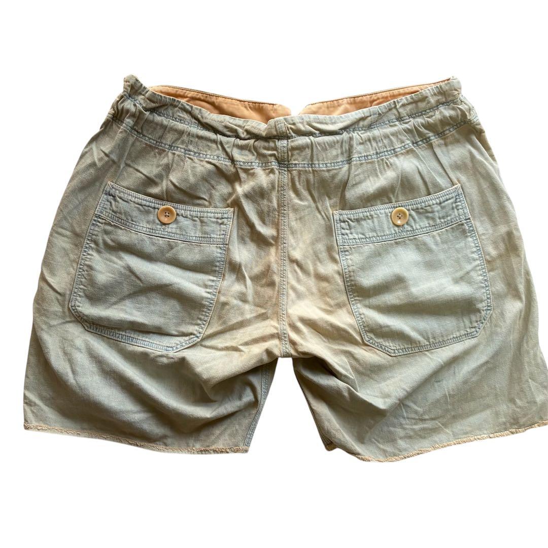 KAPITAL 12ozデニムジャイアントヘミングショートパンツ 淡色リメイク