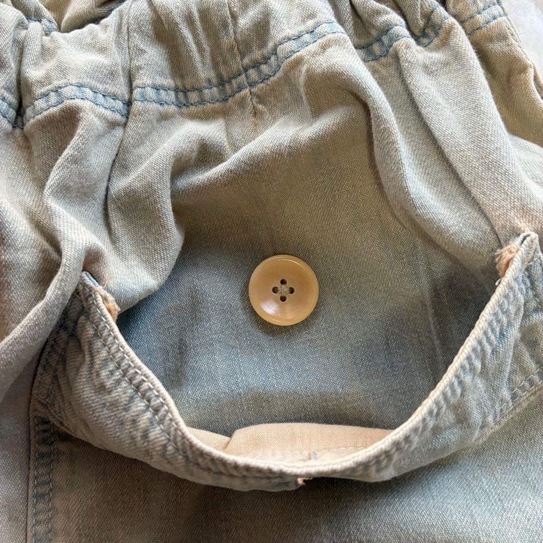 KAPITAL 12ozデニムジャイアントヘミングショートパンツ 淡色リメイク