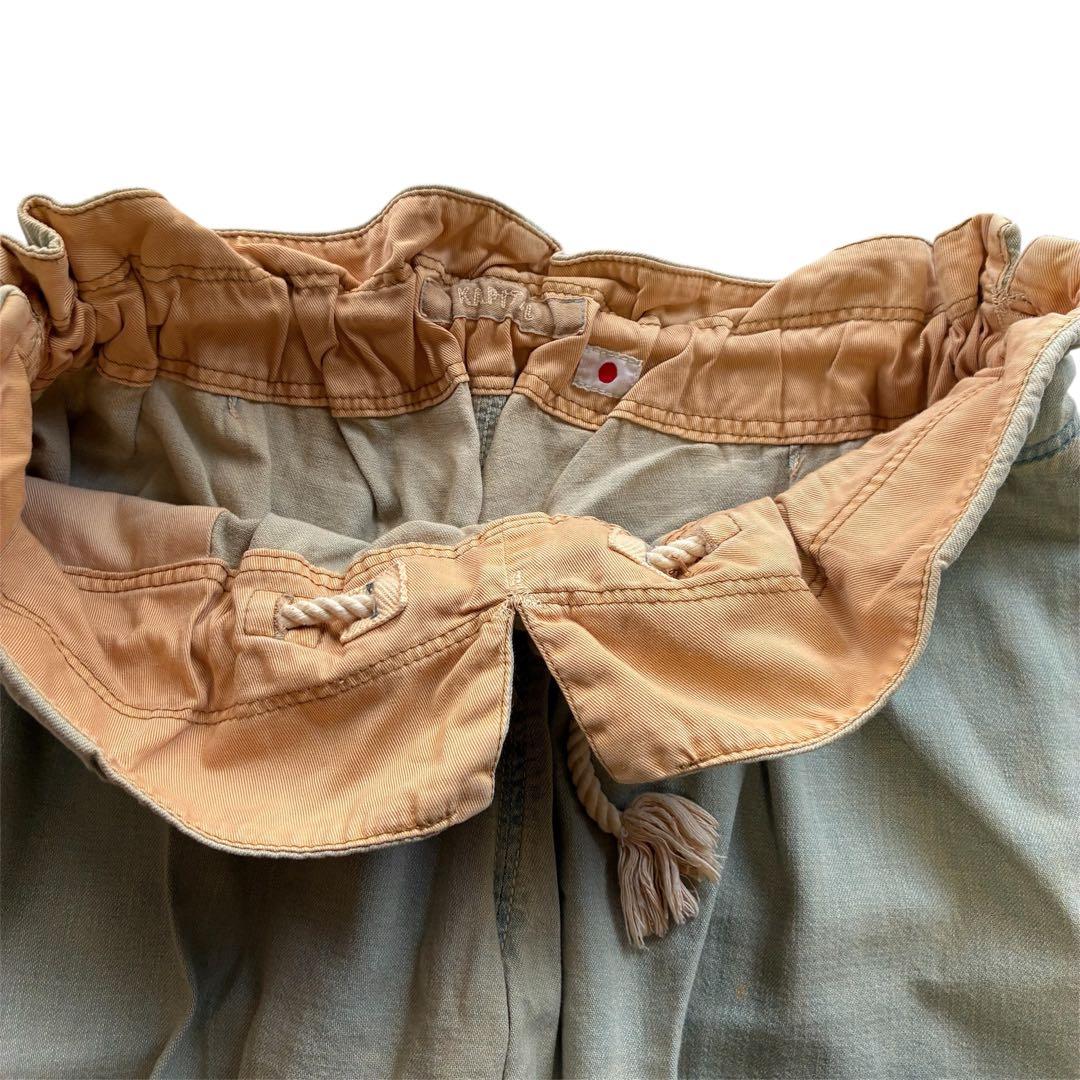 KAPITAL 12ozデニムジャイアントヘミングショートパンツ 淡色リメイク