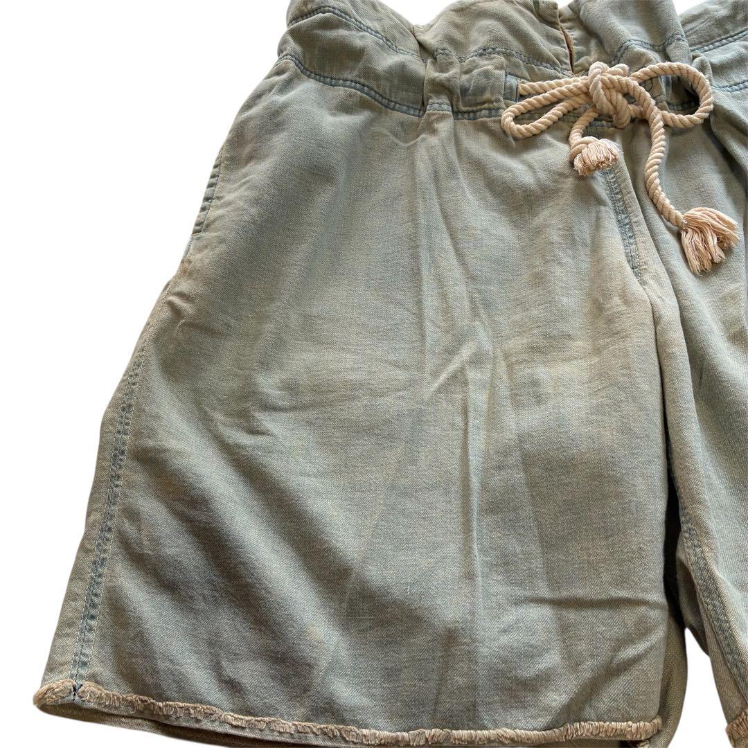 KAPITAL 12ozデニムジャイアントヘミングショートパンツ 淡色リメイク
