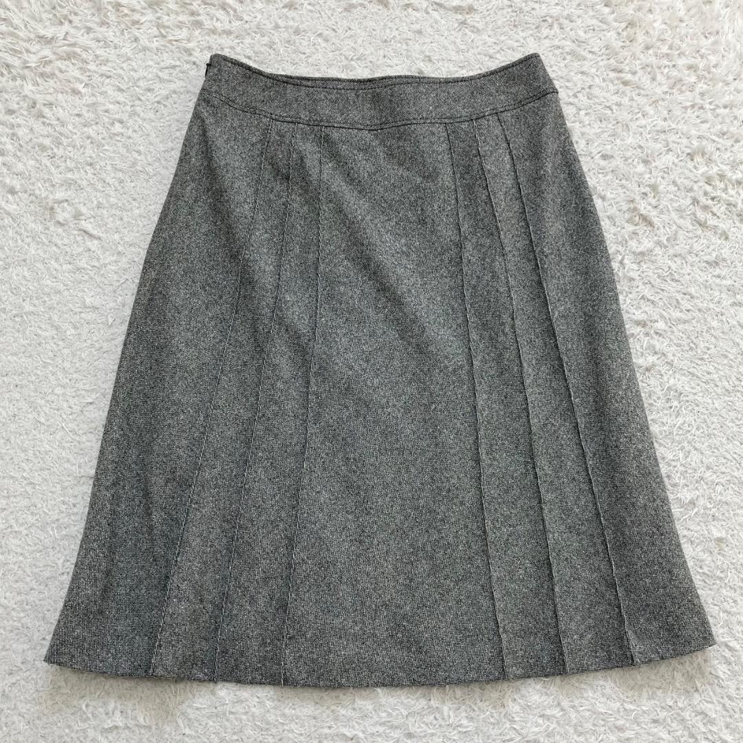 極美品✨23区 セットアップ スカート 大きいサイズ 44 3L シルク グレー