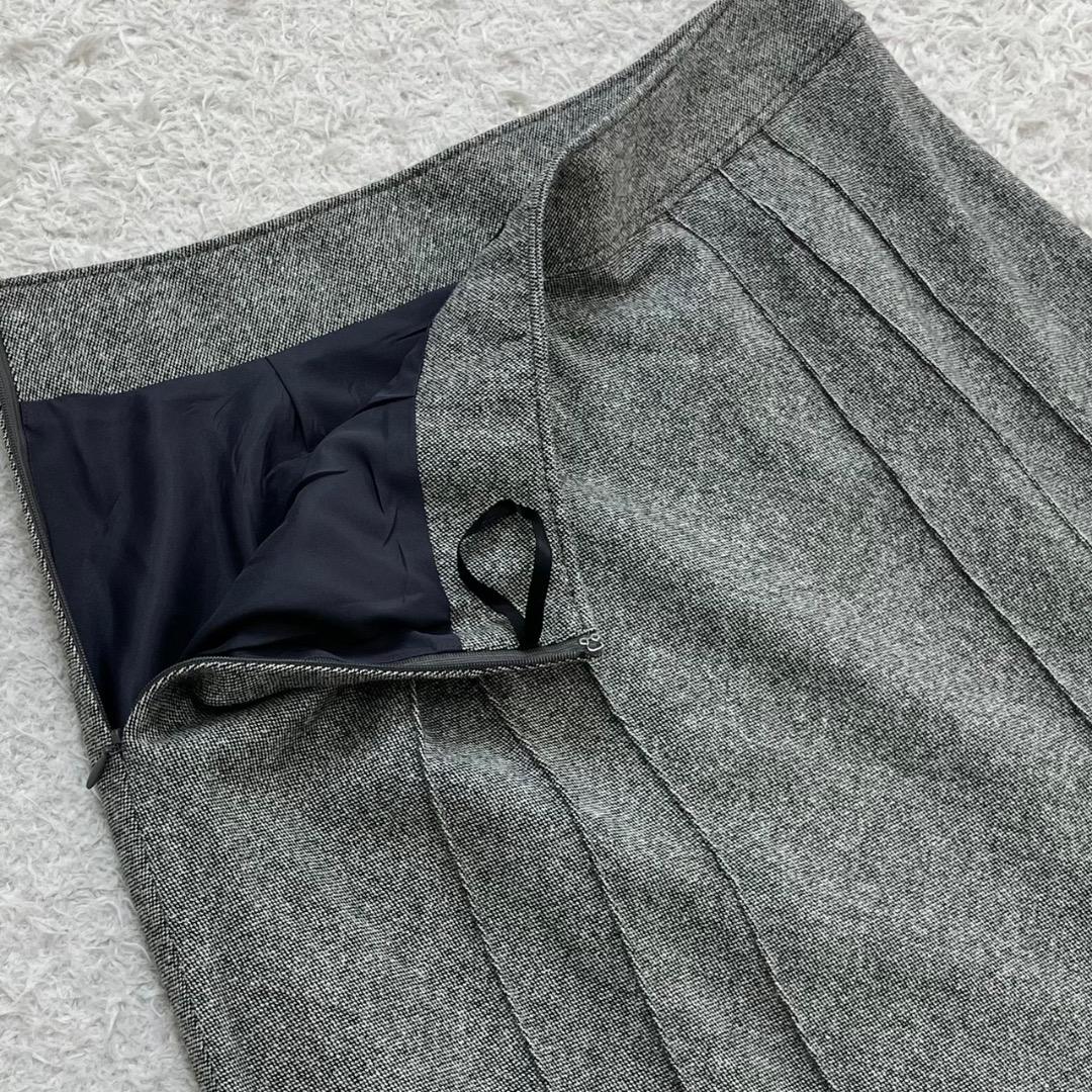 極美品✨23区 セットアップ スカート 大きいサイズ 44 3L シルク グレー