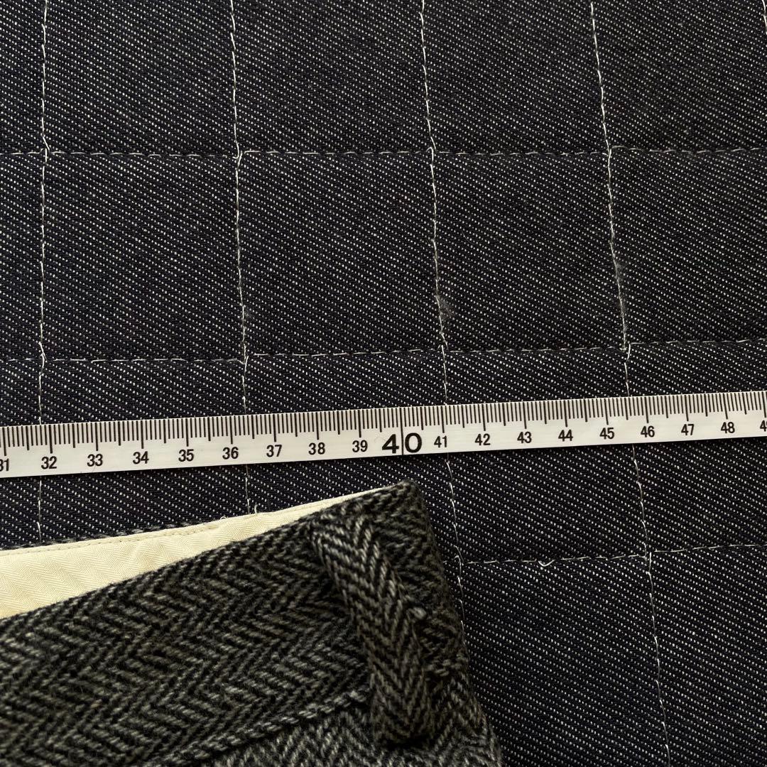 ポロ　ラルフローレン　ヘリンボーン　タック　スラックス　ウール　ワイド