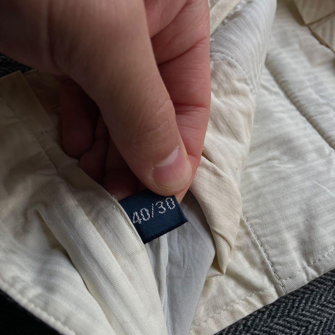 ポロ　ラルフローレン　ヘリンボーン　タック　スラックス　ウール　ワイド