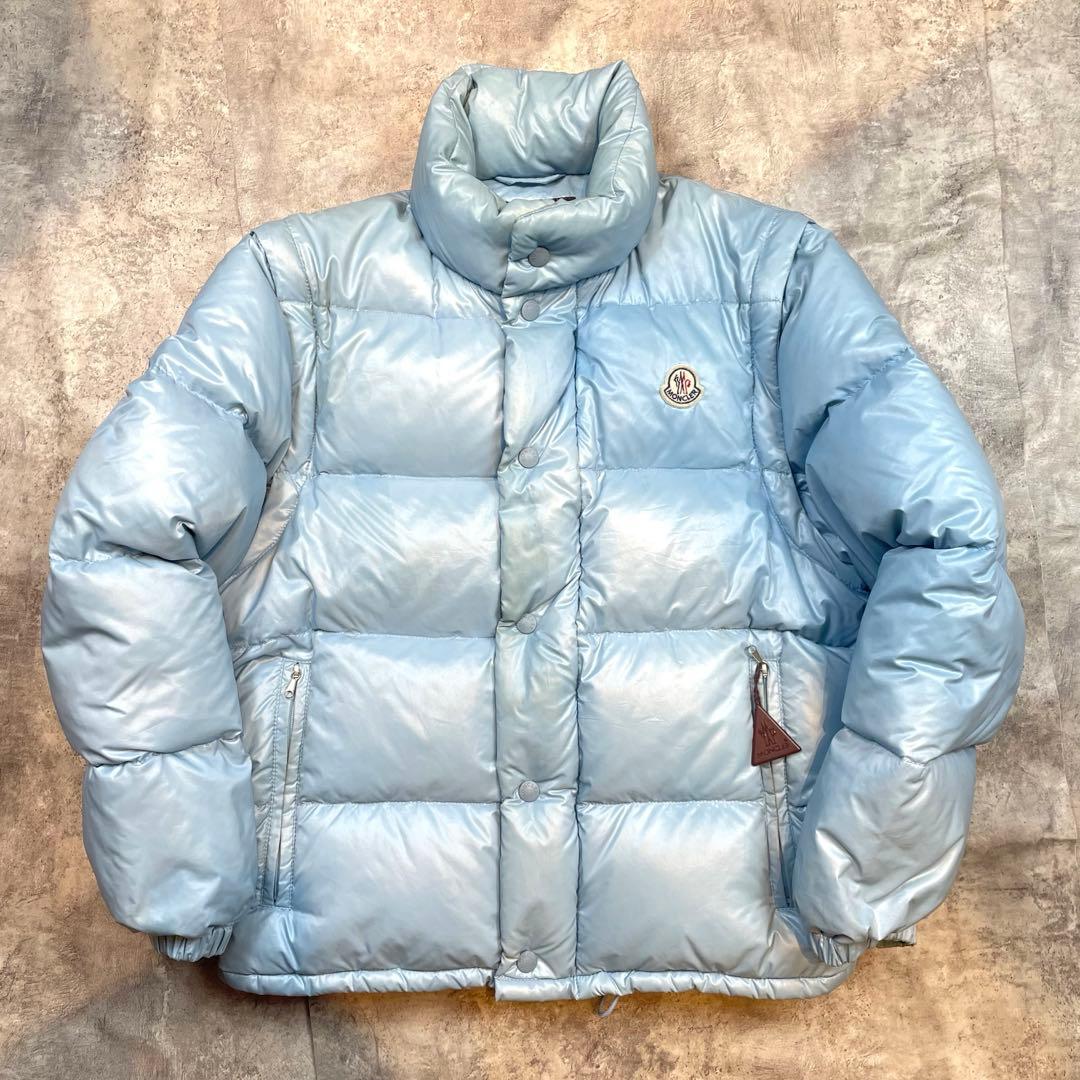 MONCLER モンクレール 2WAY ダウンジャケット ブルー 袖着脱可能