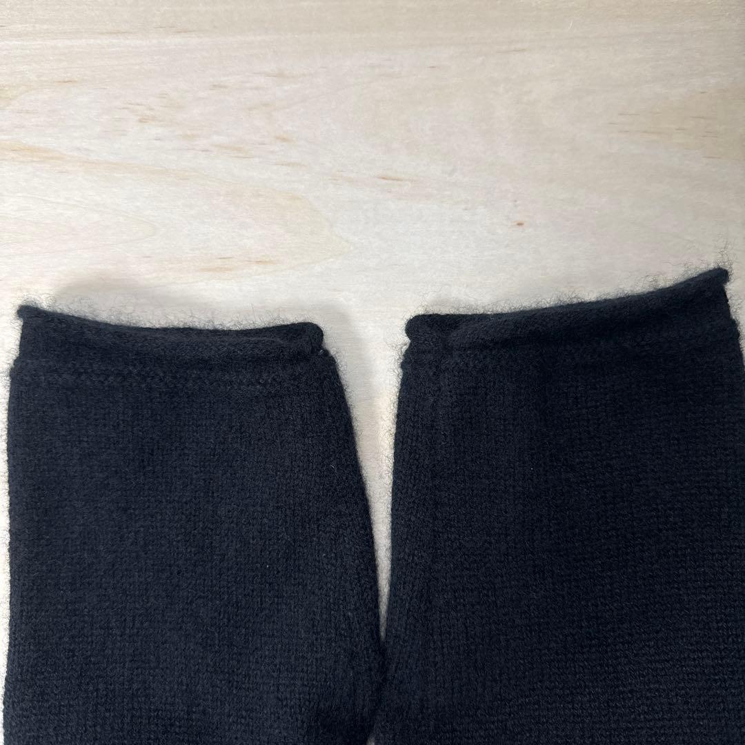 MUJI Labo自然の色を生かして染色したカシミヤタートルネックセーター黒 L