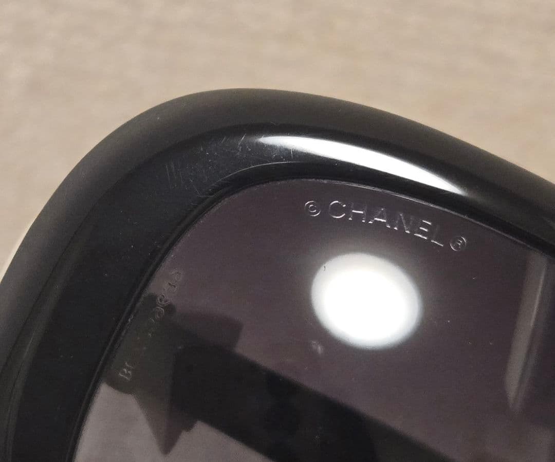 CHANEL ブラック サングラス リボン付き ケース付き