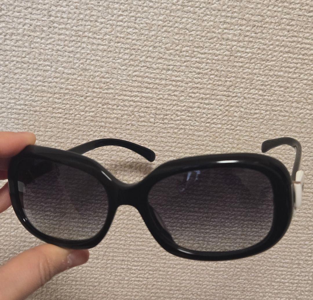 CHANEL ブラック サングラス リボン付き ケース付き