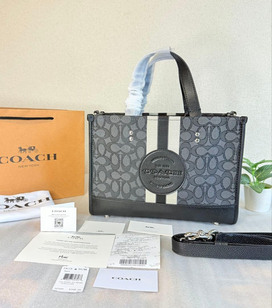 COACH コーチ トートバッグ C4113 ブラック 2WAY ショルダー