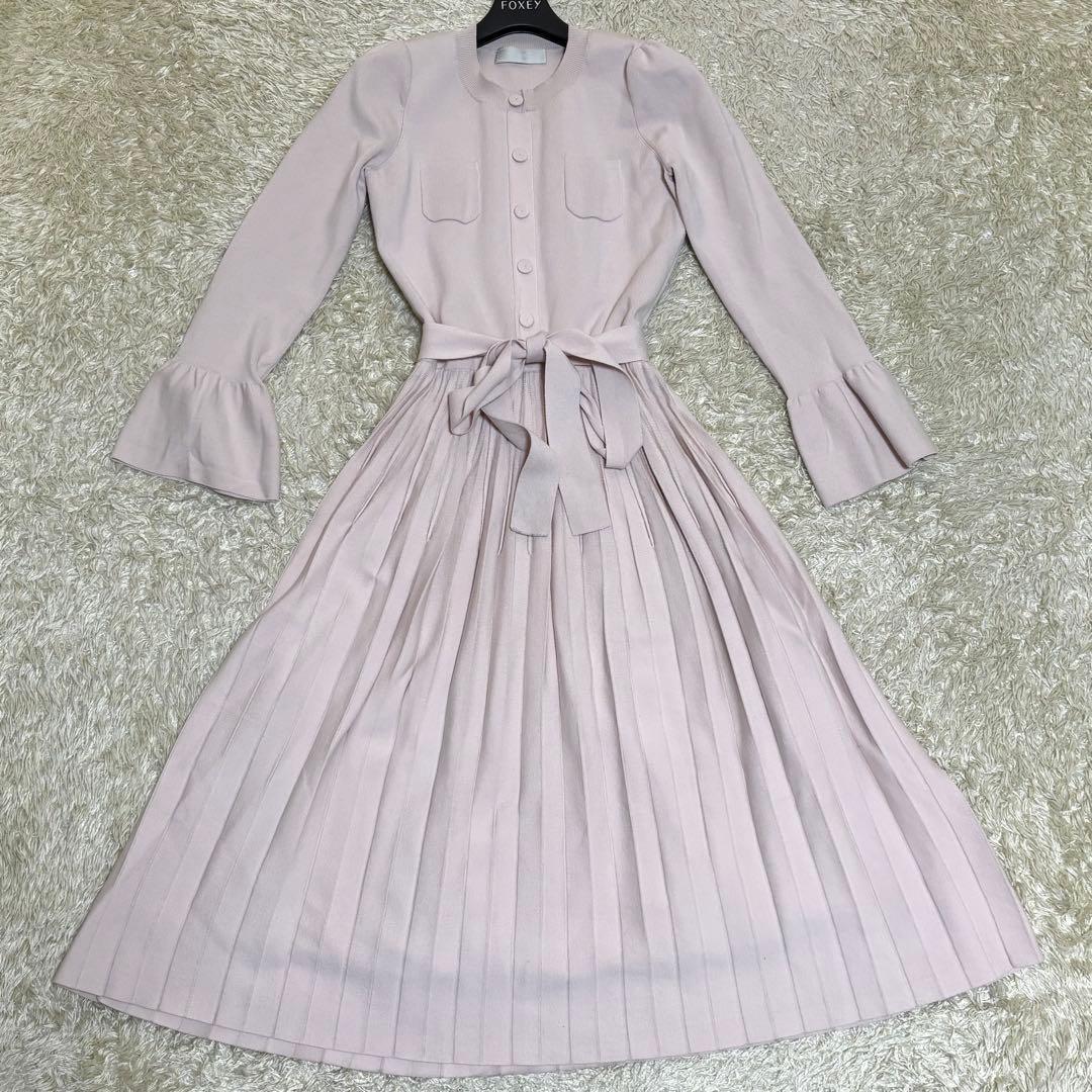 現行　CELFORD 　2025　スプリングニット　フリル　ワンピース　ベルト