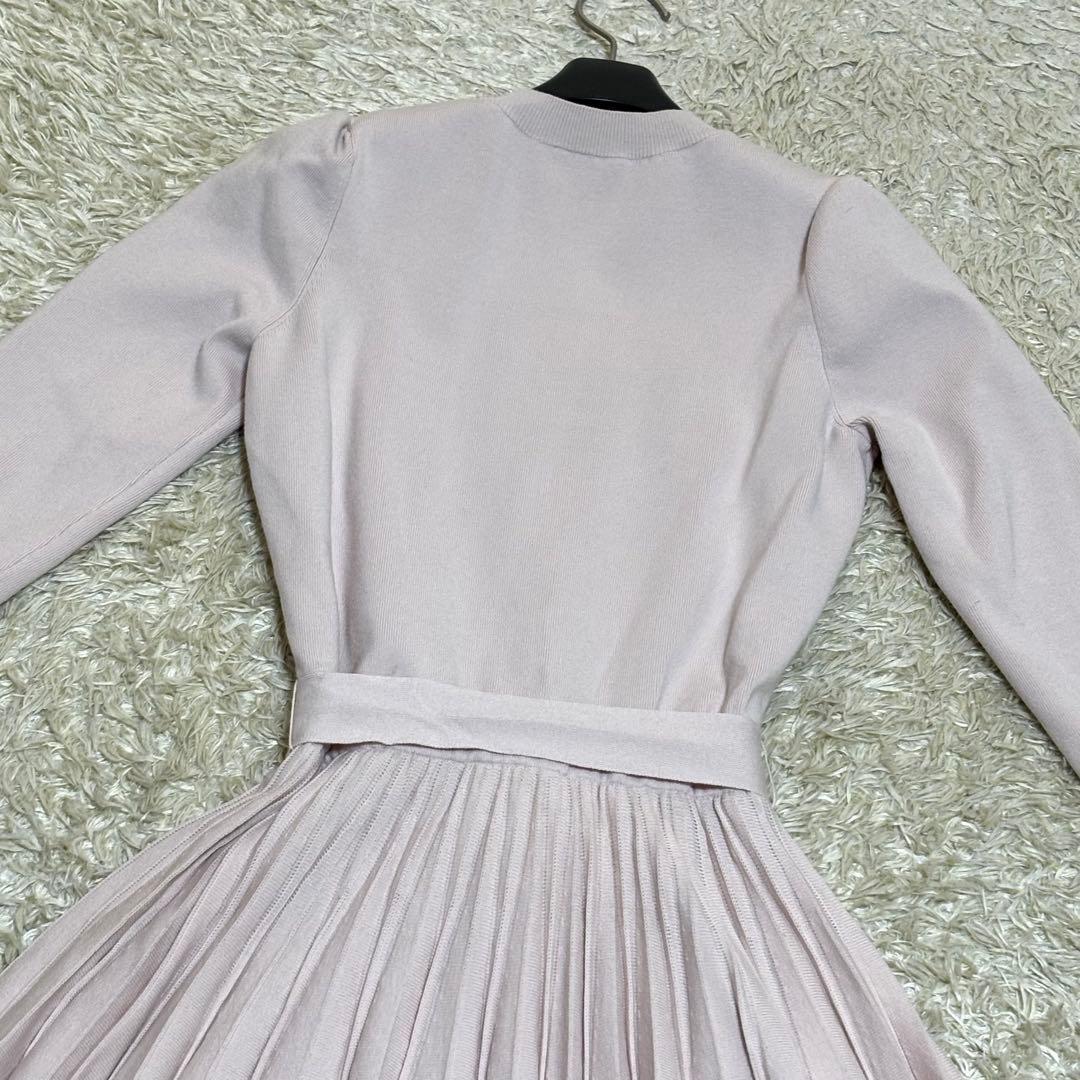 現行　CELFORD 　2025　スプリングニット　フリル　ワンピース　ベルト