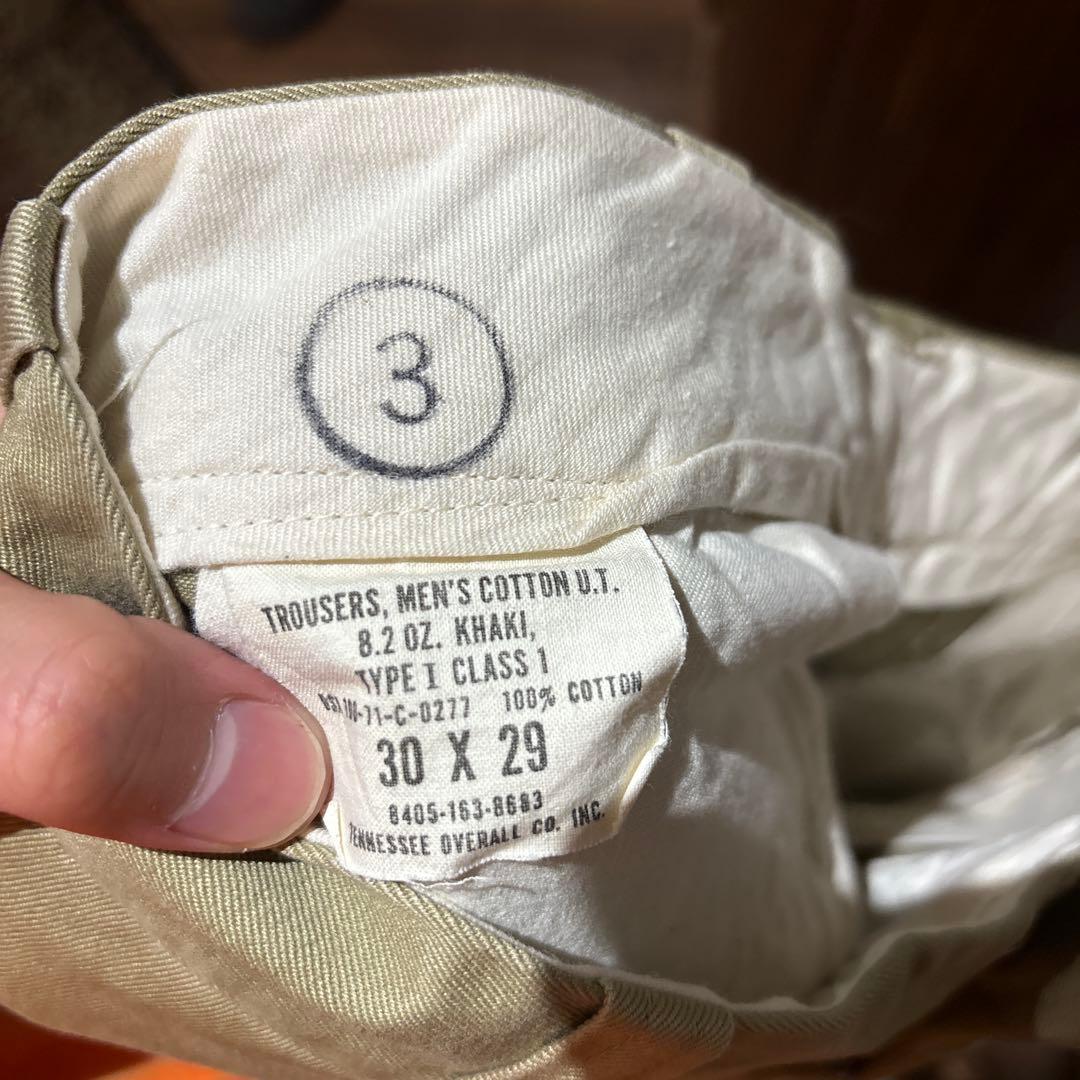 60s 70s チノパン アメリカ軍 usa製 ビンテージ軍チノ 30×29