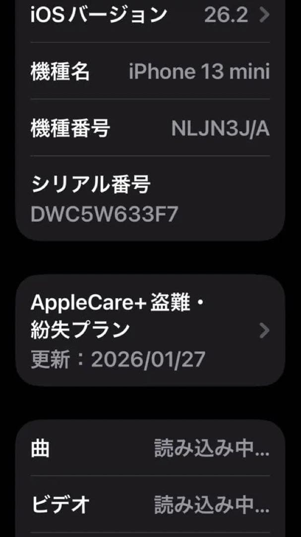 iPhone 13 mini ブルー 256GB 極美品 バッテリー容量100％
