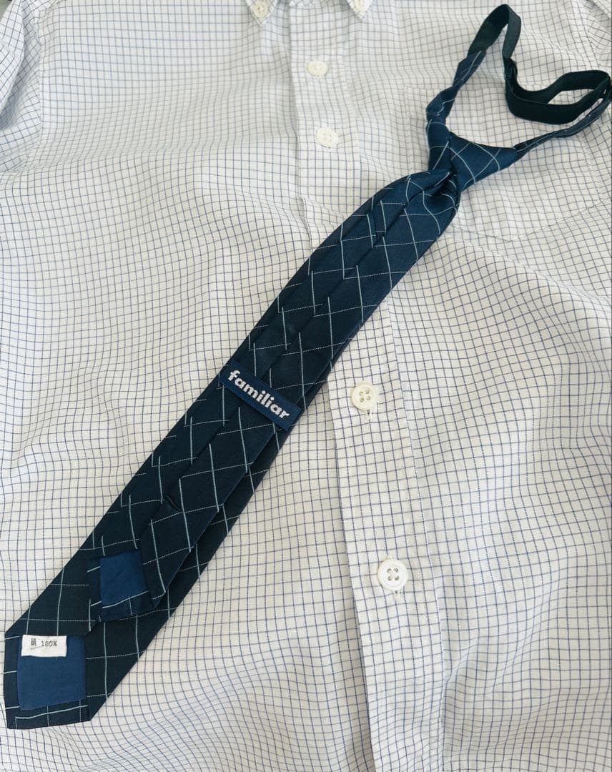 【ファミリア】ネイビー フォーマルスーツ 120cmお受験卒園式入学式冠婚葬祭紺