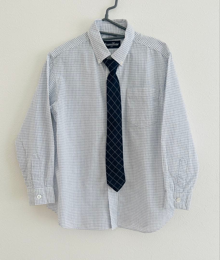 【ファミリア】ネイビー フォーマルスーツ 120cmお受験卒園式入学式冠婚葬祭紺