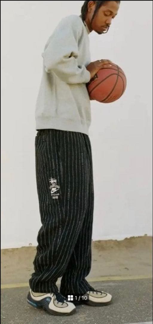 い*ぬ様 Stussy Nike Striped Wool Pants Blac