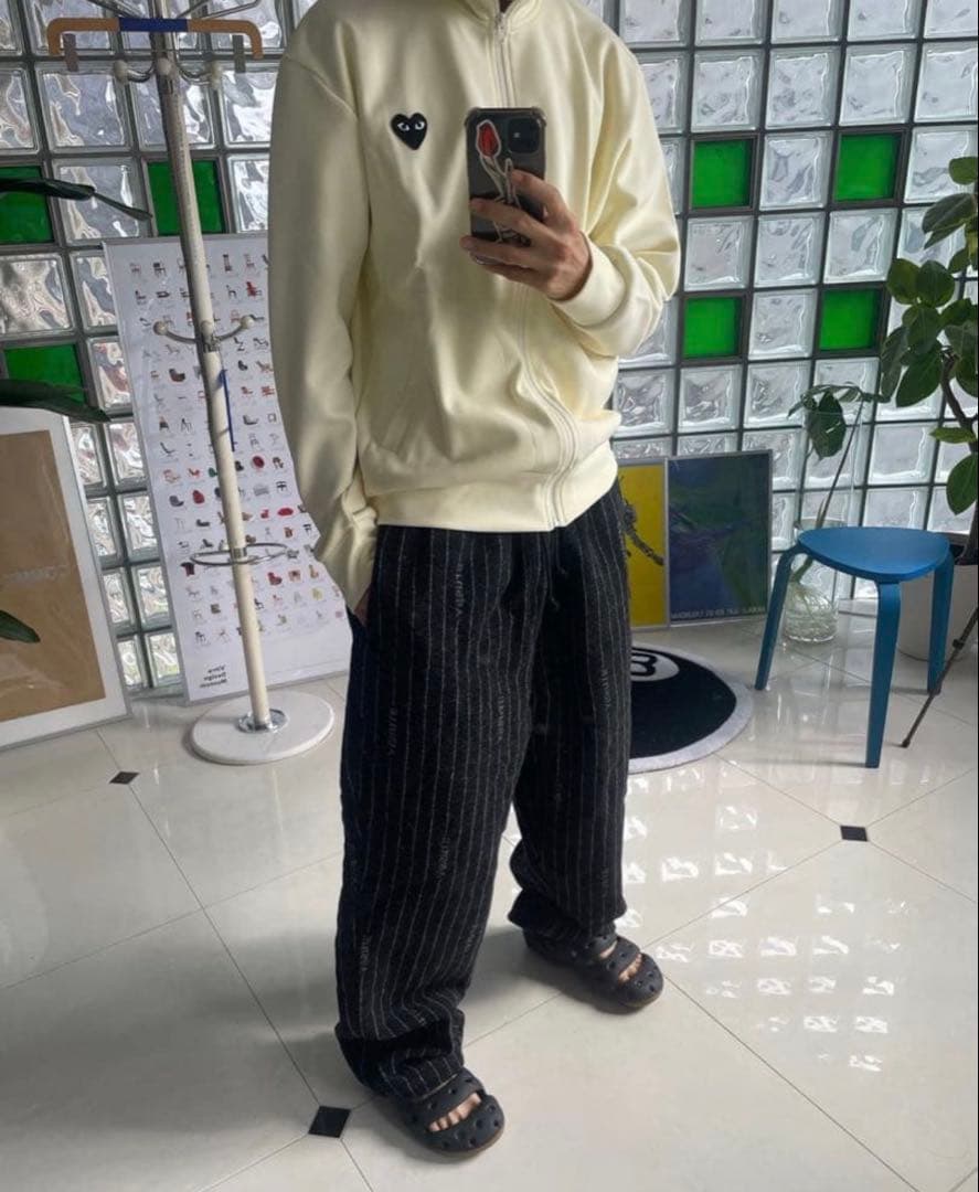 い*ぬ様 Stussy Nike Striped Wool Pants Blac