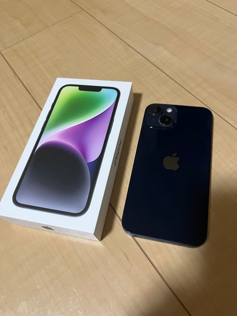【美品】iPhone14 128GB 80% SIMフリー ミッドナイト