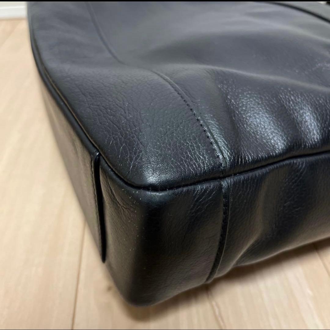 YUMIKORO　coach黒 レザー ビジネスバッグ