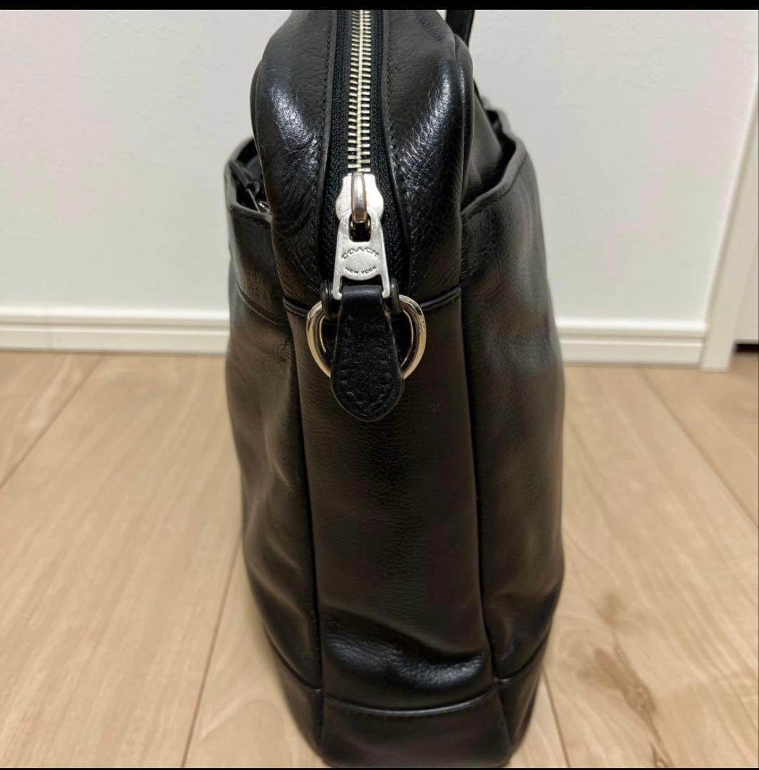 YUMIKORO　coach黒 レザー ビジネスバッグ