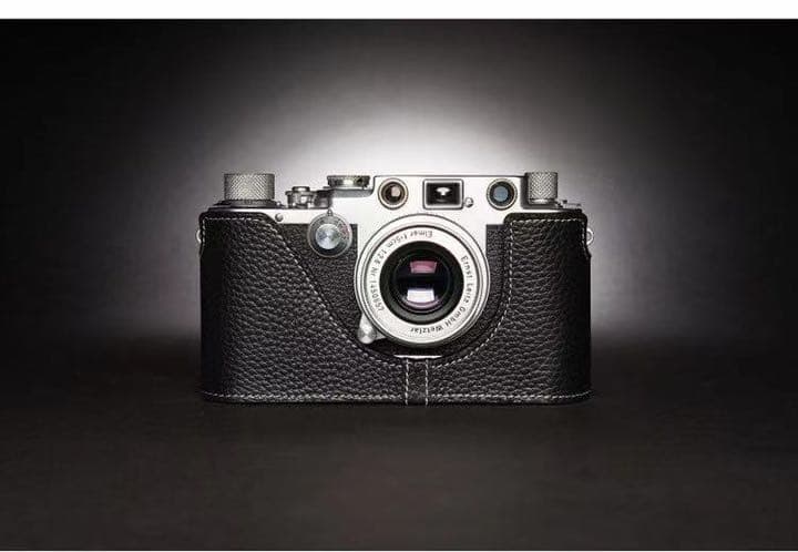 新品 本革 LEICA ライカ Ⅲf用 カメラケース ブラック