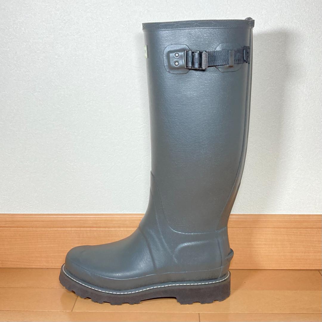 【美品・希少・緑枠ロゴ】HUNTER バルモラルブーツ 約26.5㎝ グレー