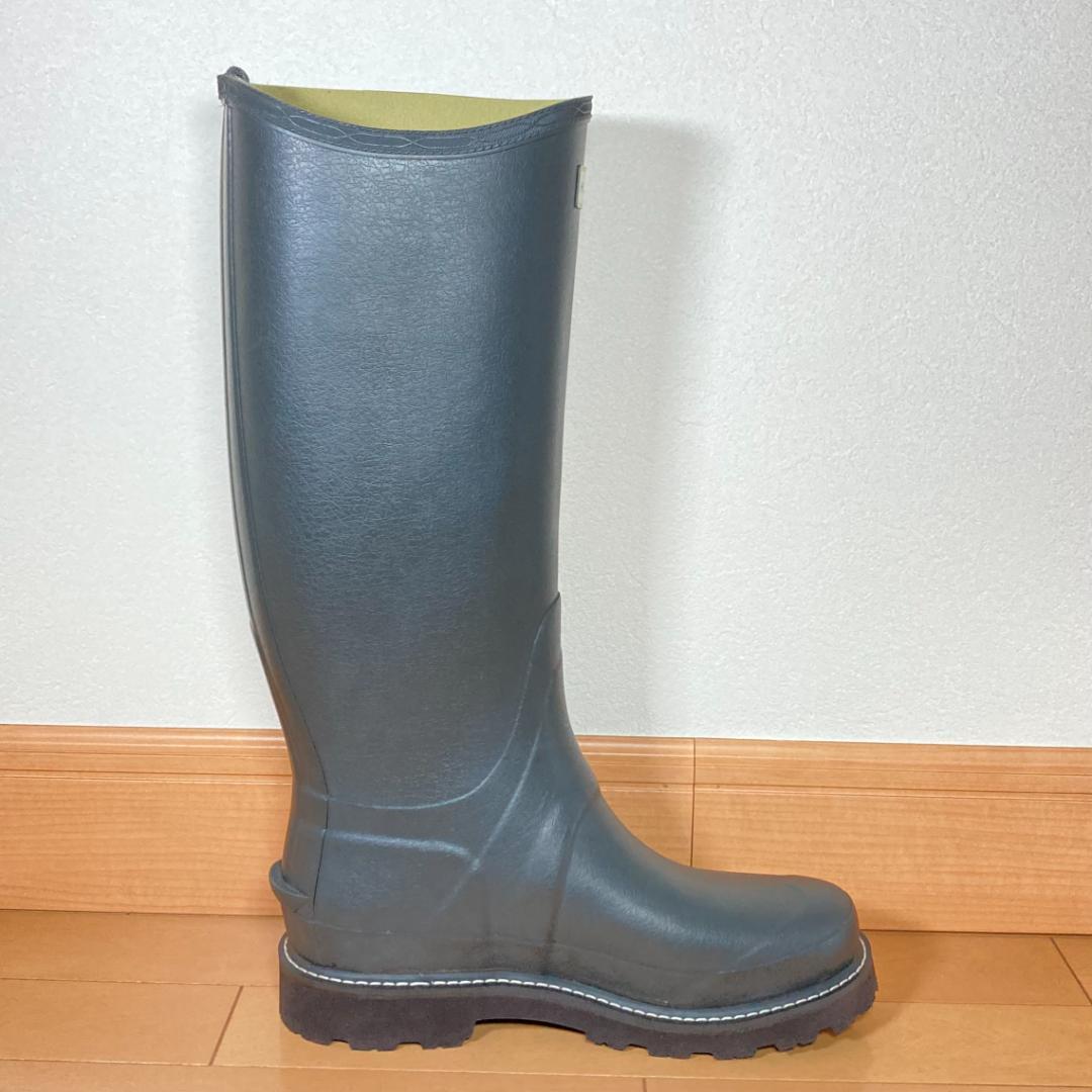 【美品・希少・緑枠ロゴ】HUNTER バルモラルブーツ 約26.5㎝ グレー