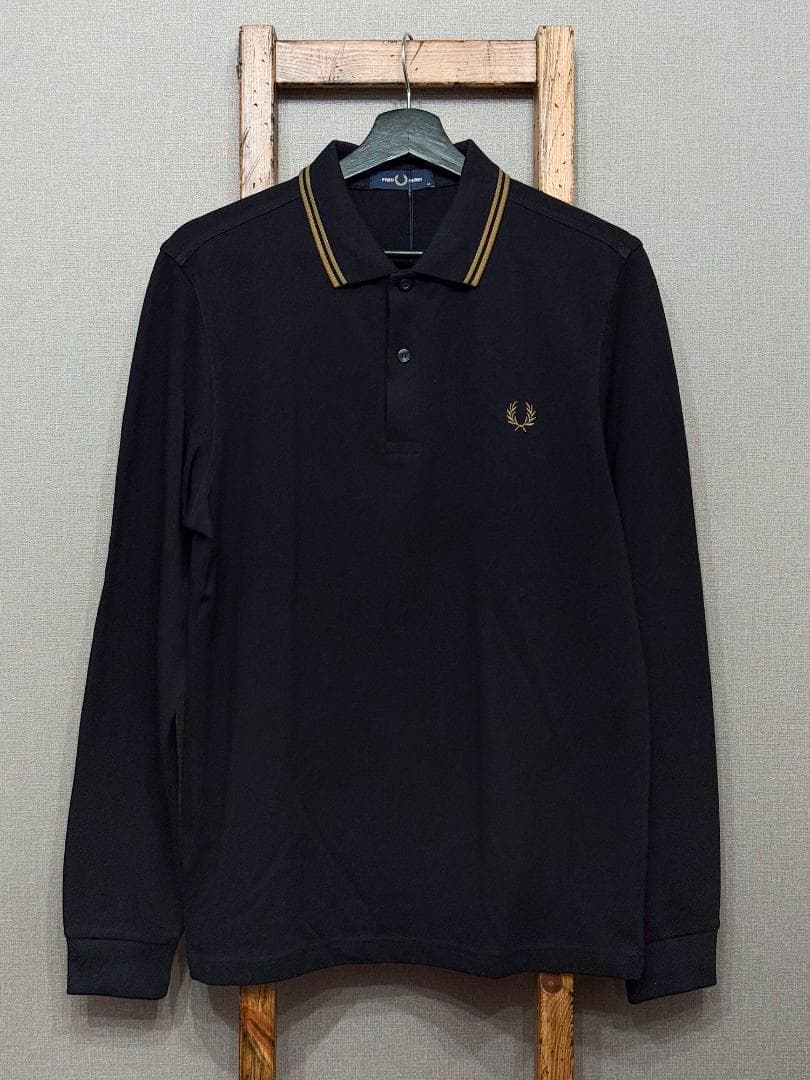Fred Perry 長袖ポロシャツ M3636 ブラック