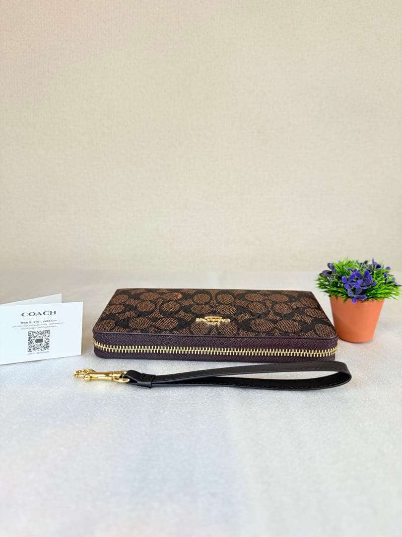 COACH 長財布 ブラウン ギフトバッグ付き