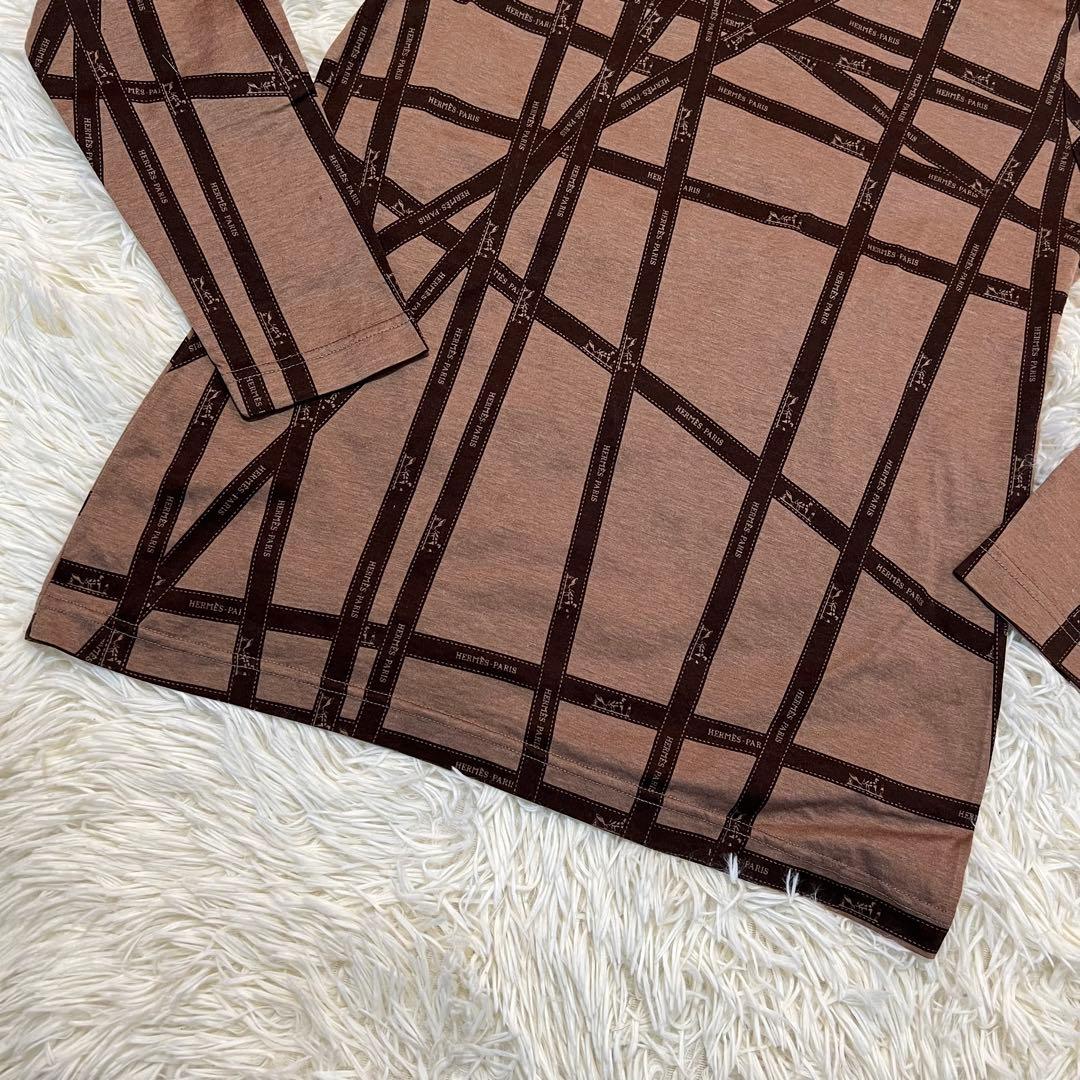 【極美品】エルメス 長袖Tシャツ タートルネック 長袖 綿100%トップス