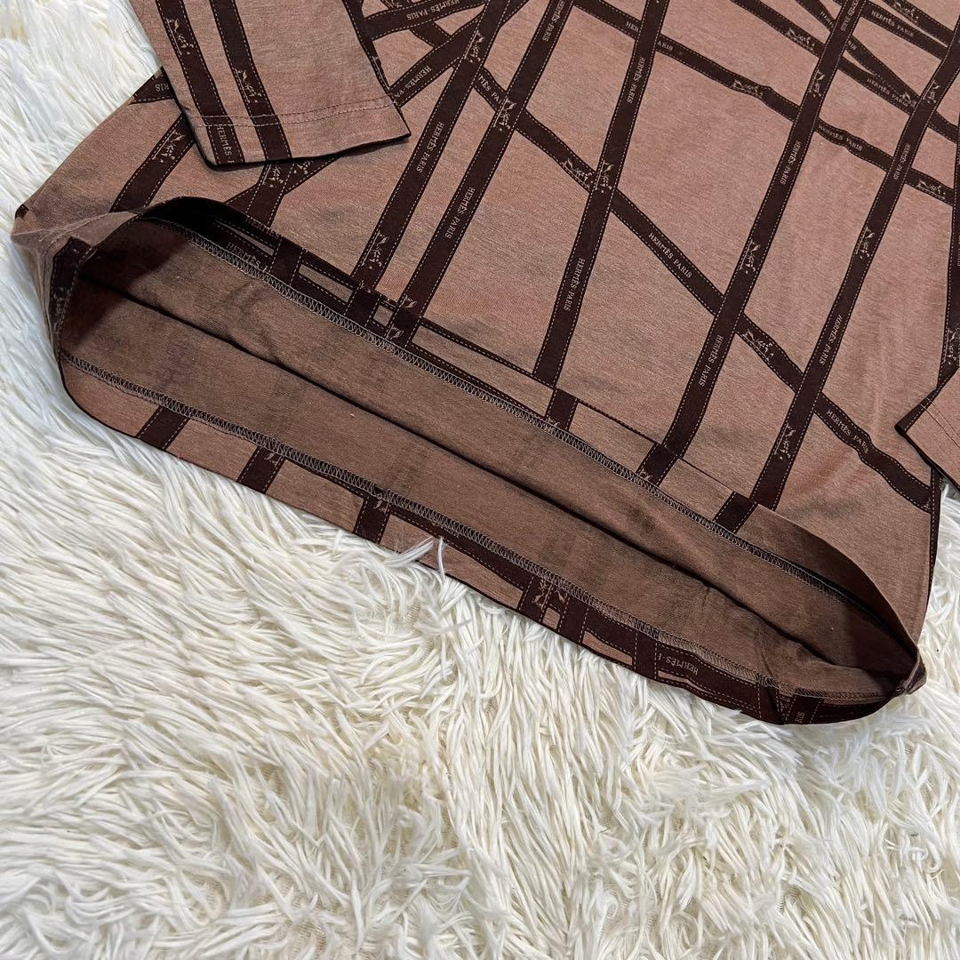 【極美品】エルメス 長袖Tシャツ タートルネック 長袖 綿100%トップス