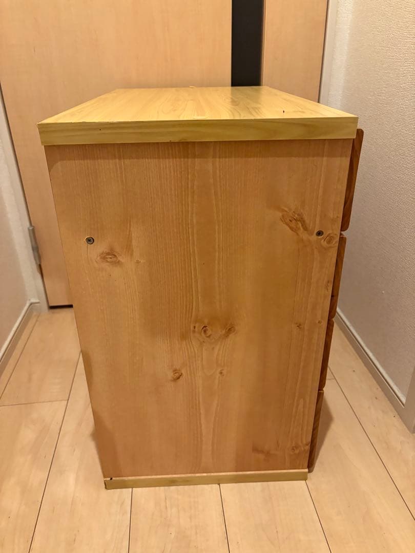 チェスト　タンス　ナチュラルブラウン　収納　洋服　木製　オークル　カントリー