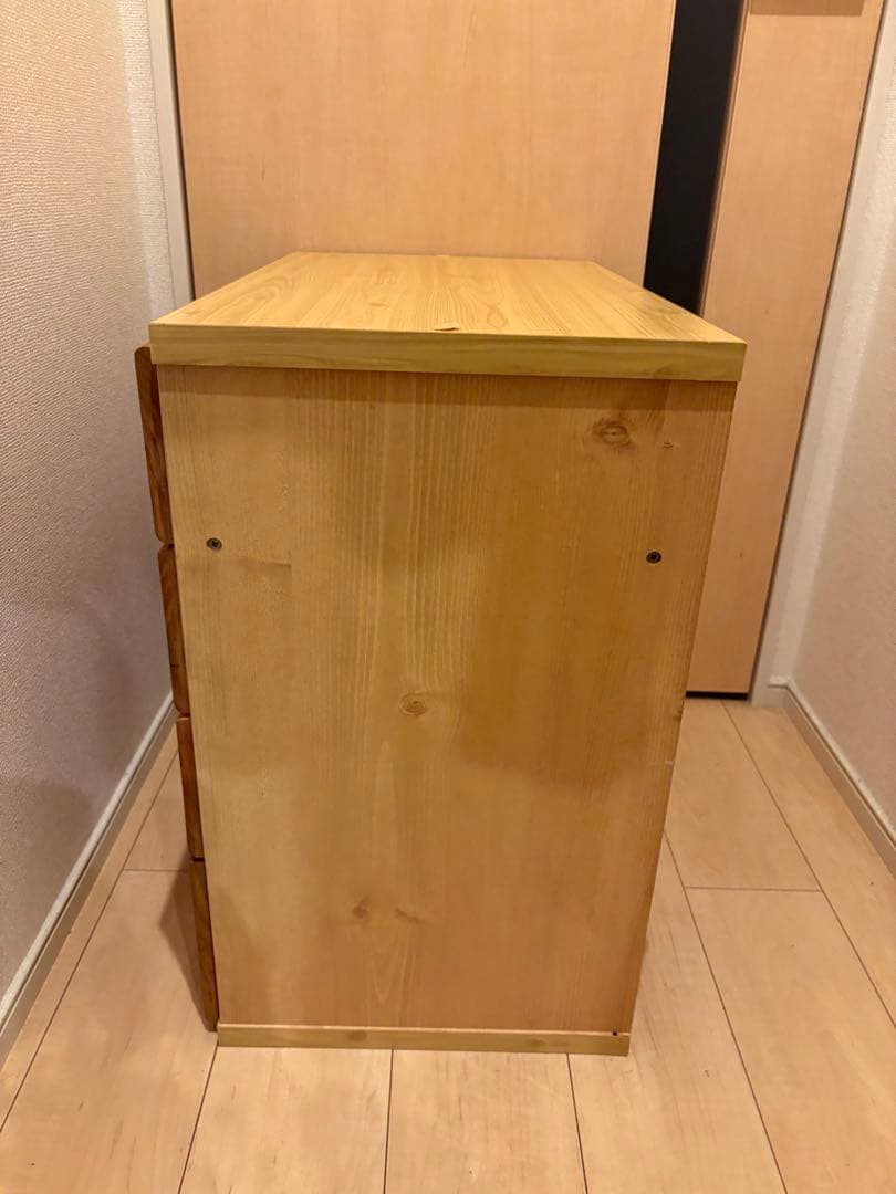 チェスト　タンス　ナチュラルブラウン　収納　洋服　木製　オークル　カントリー