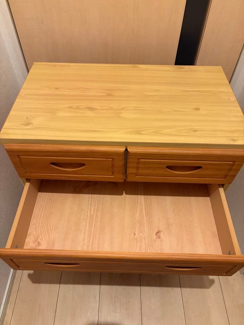 チェスト　タンス　ナチュラルブラウン　収納　洋服　木製　オークル　カントリー