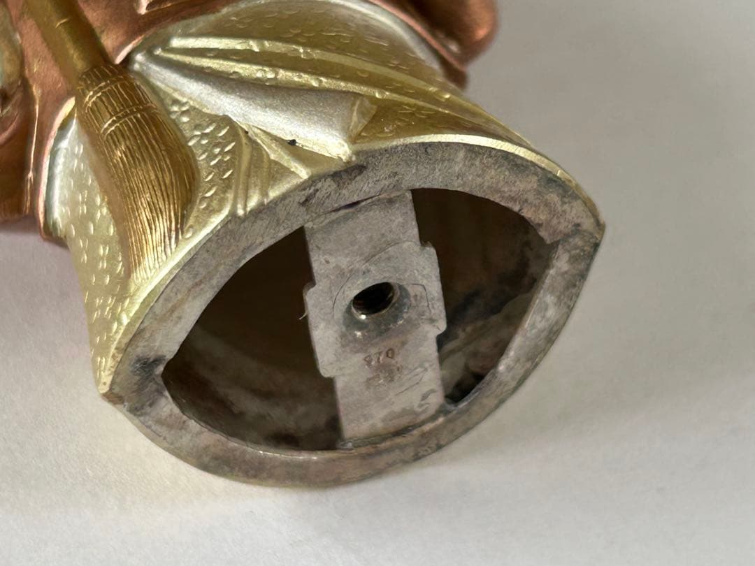 銀製　高砂置物