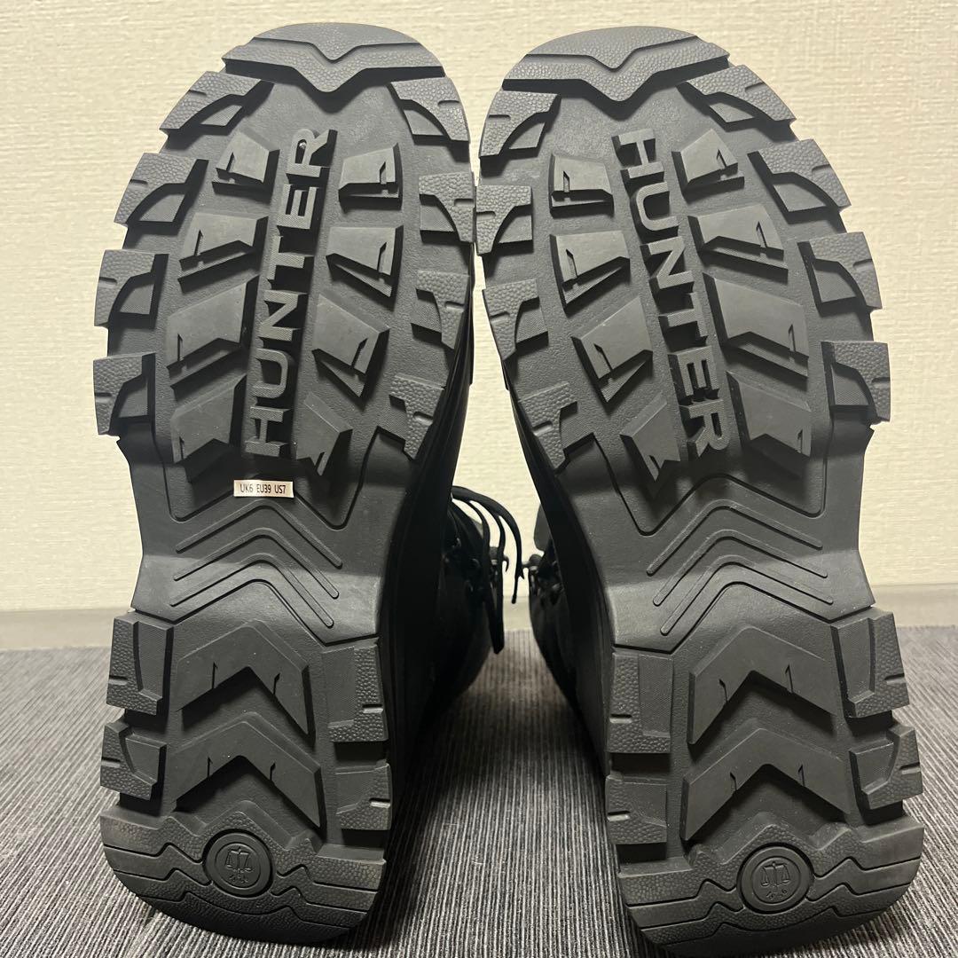 極美品！HUNTER エクスプローラーブーツ　レインブーツ　厚底　雨の日OK