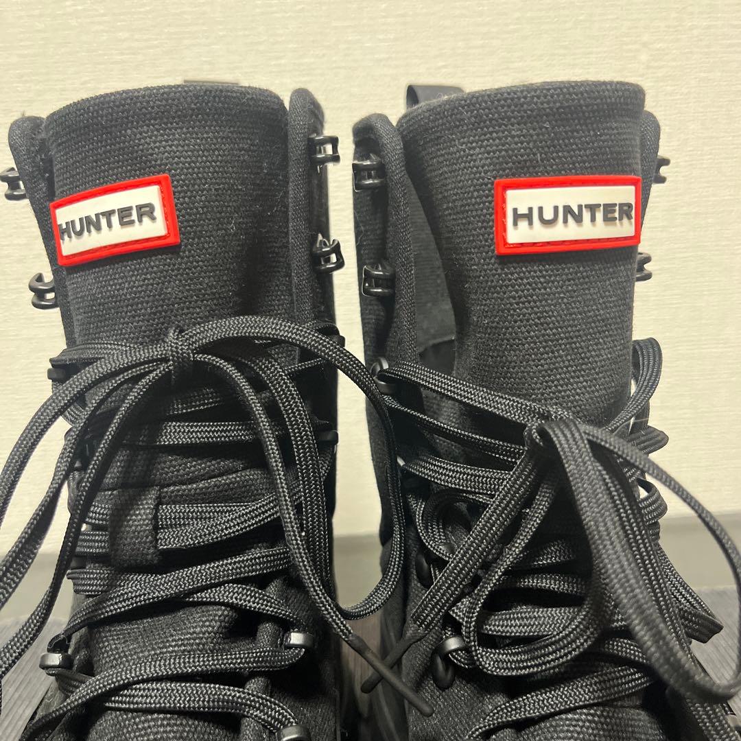 極美品！HUNTER エクスプローラーブーツ　レインブーツ　厚底　雨の日OK