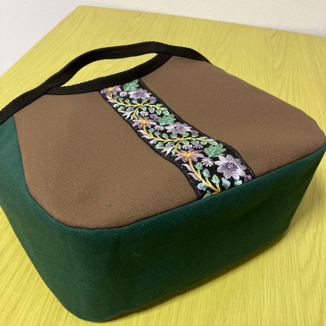 ソレイアード　帆布　インド刺繍リボン　トートバック　グラニーバッグ　3点