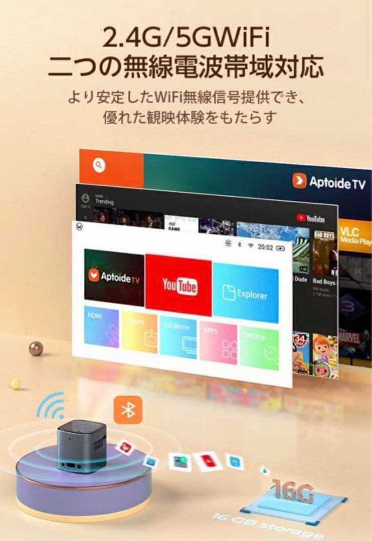 VANKYO GO200 小型プロジェクター　三脚付き