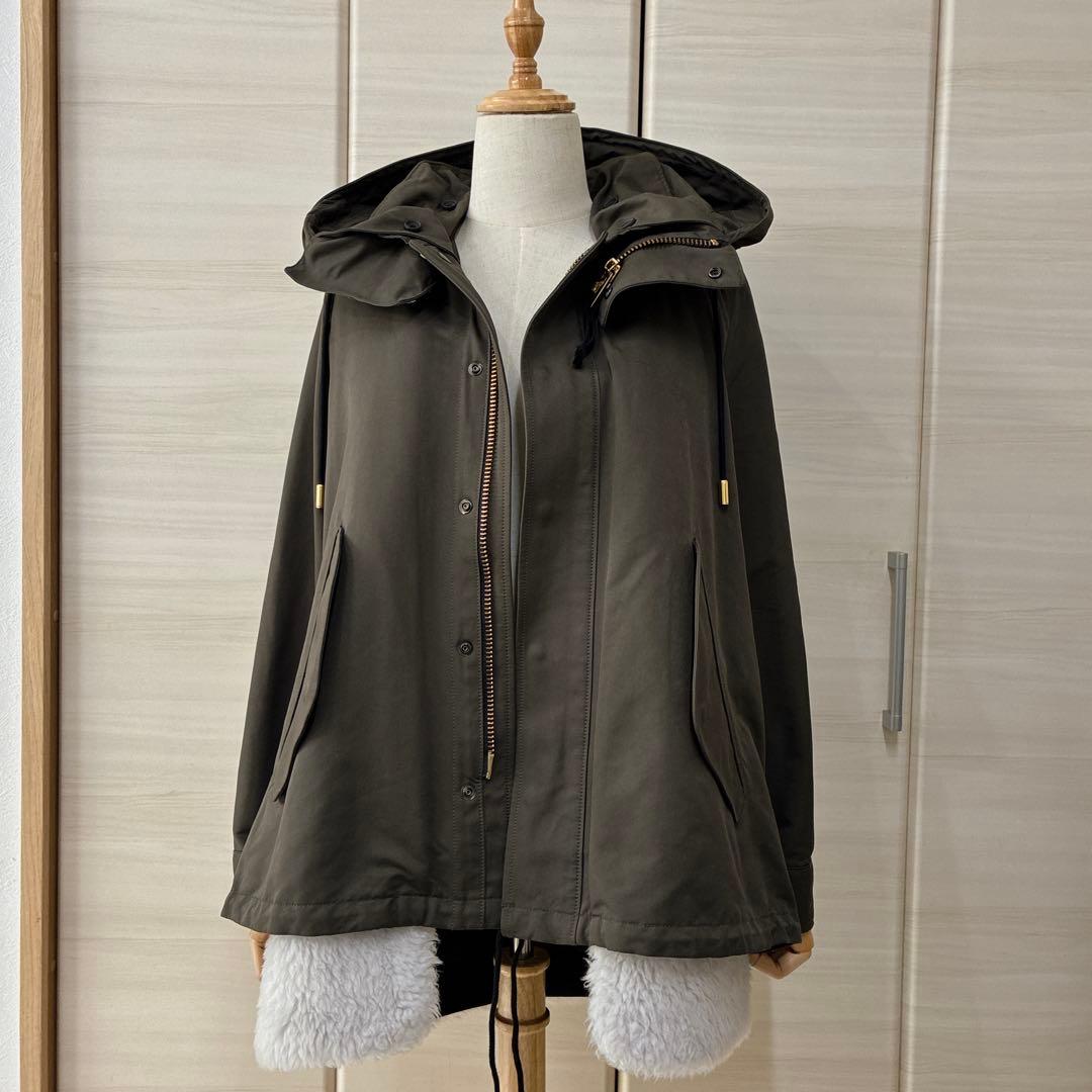 ち*お様 ザリラクス　ボアライナー付きショートモッズコート　マウンテンパーカー