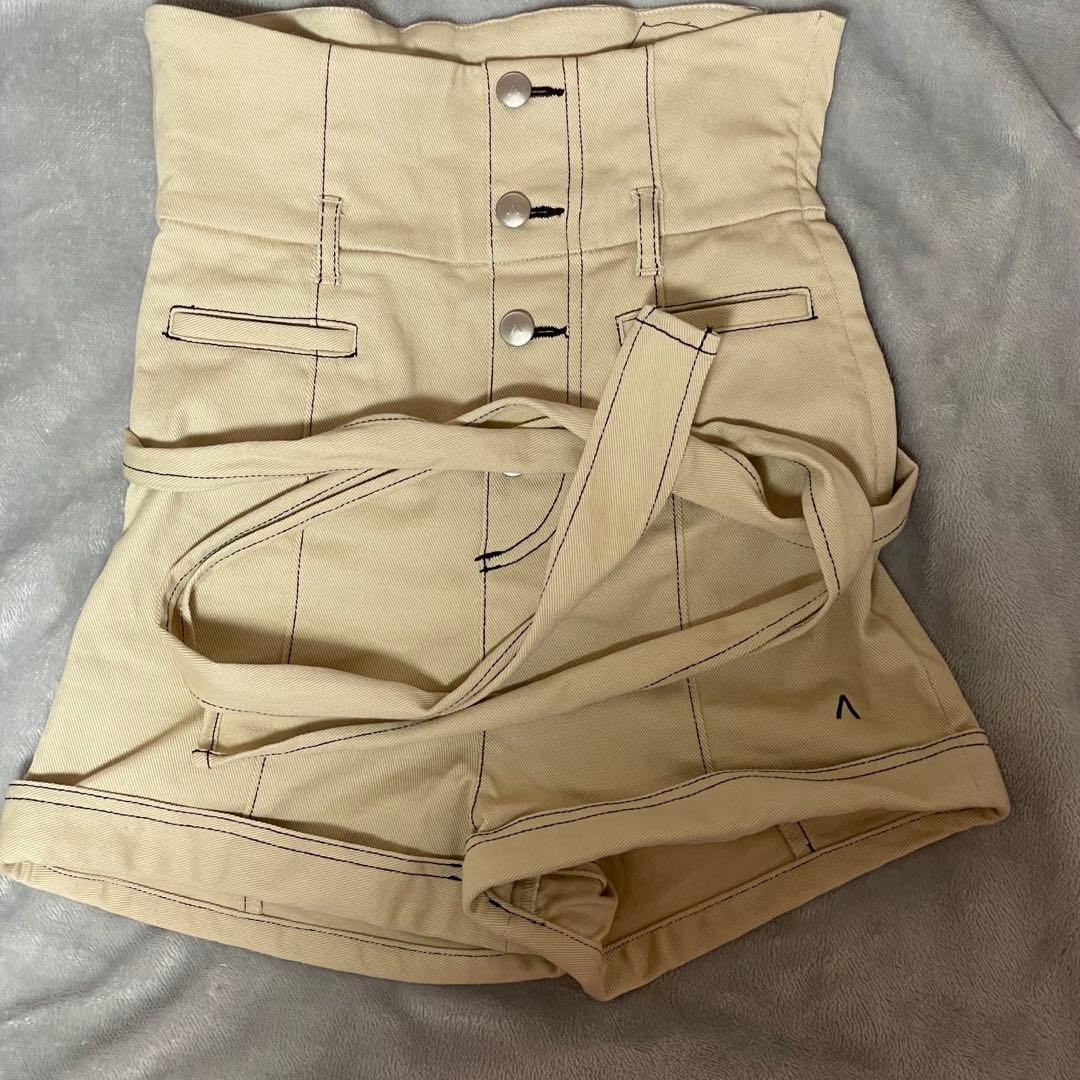 パンツ andmary Highwaist ribbon pants M