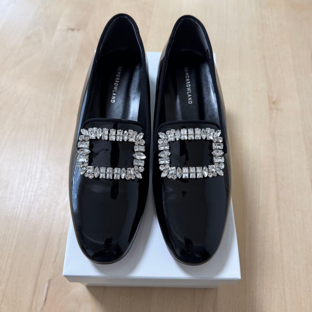 ピッピシックビジューオペラローファー　トゥモローランド パンプス　エナメル　37