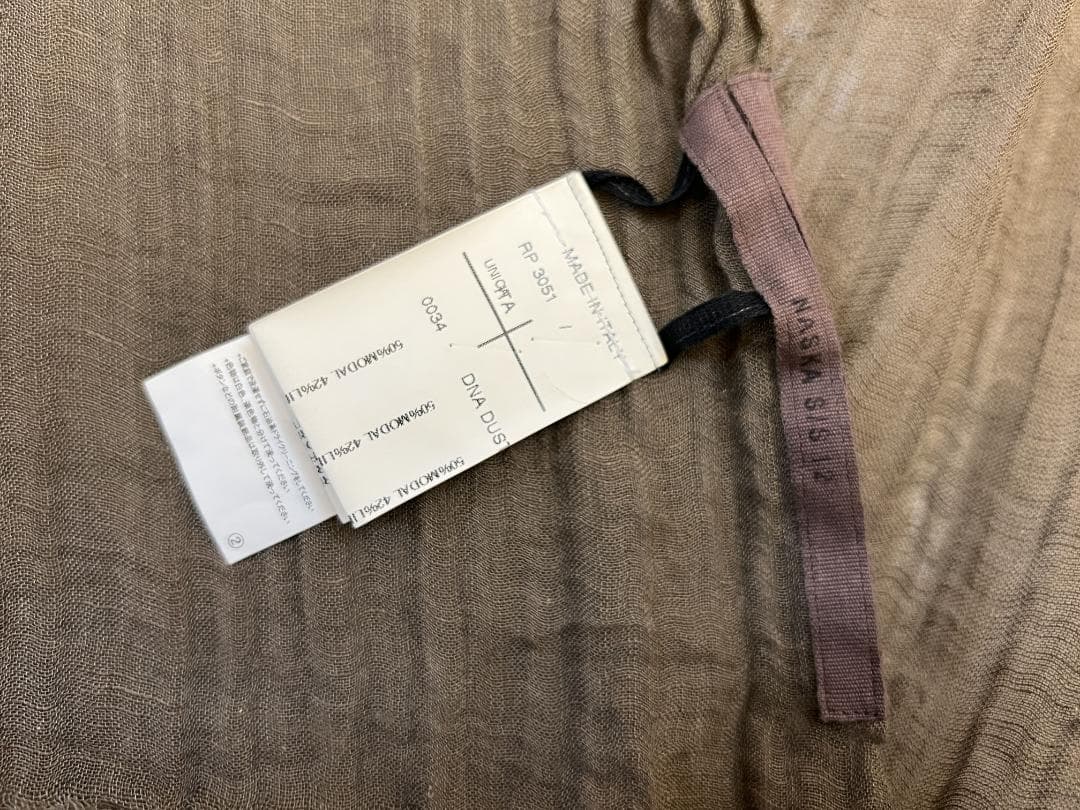 RickOwens シルク混大判ストール ベージュ リックオウエンス