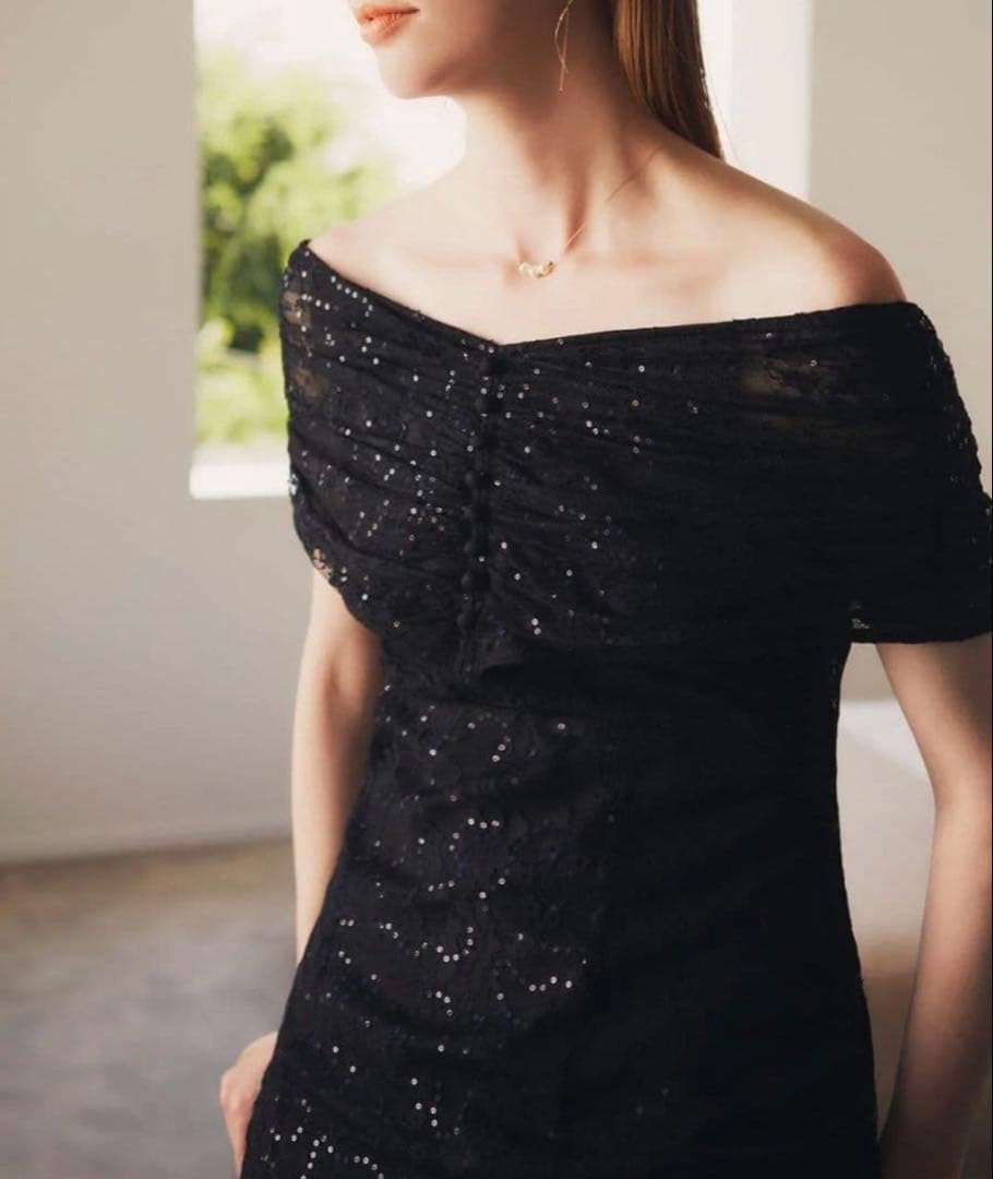 【新品】2WAYレース花柄オフショルダーマーメイドワンピースドレス　結婚式