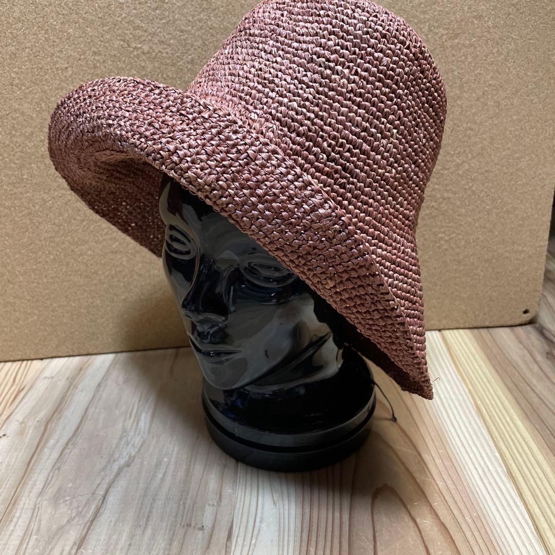 美品　メゾンエヌアッシュパリ　ラフィアハット　MAISON N.H PARIS