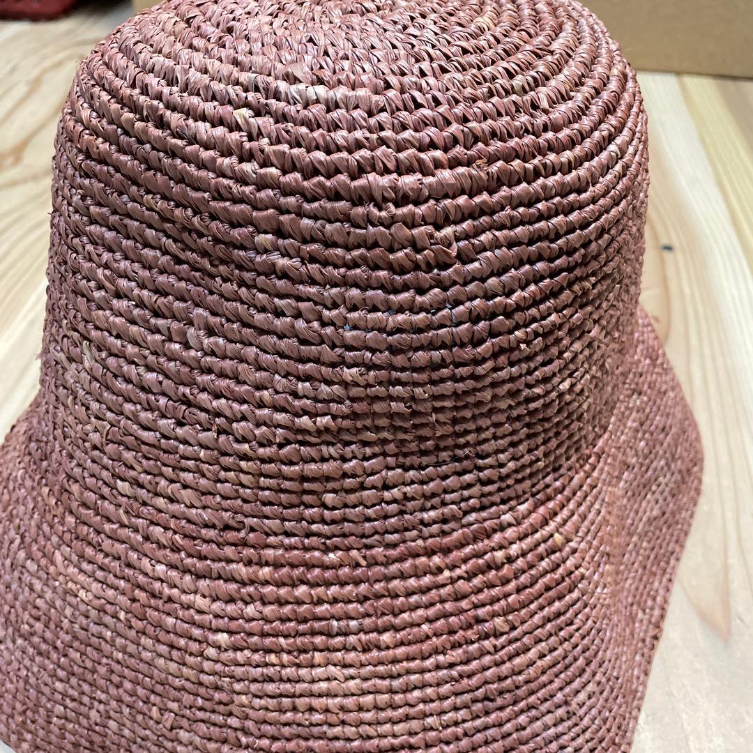 美品　メゾンエヌアッシュパリ　ラフィアハット　MAISON N.H PARIS