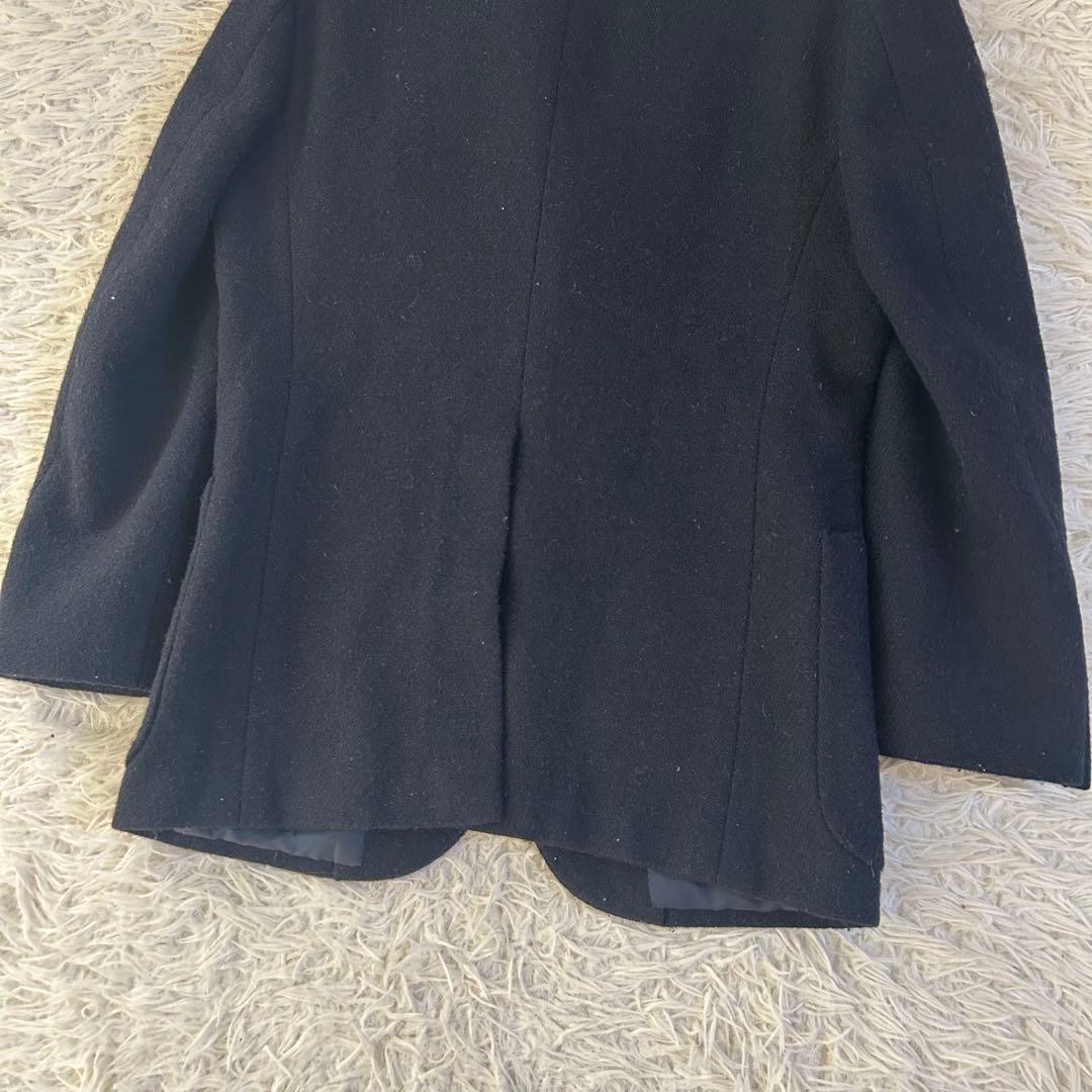 美品　Harris Tweed ネイビー テーラードジャケット　ウール